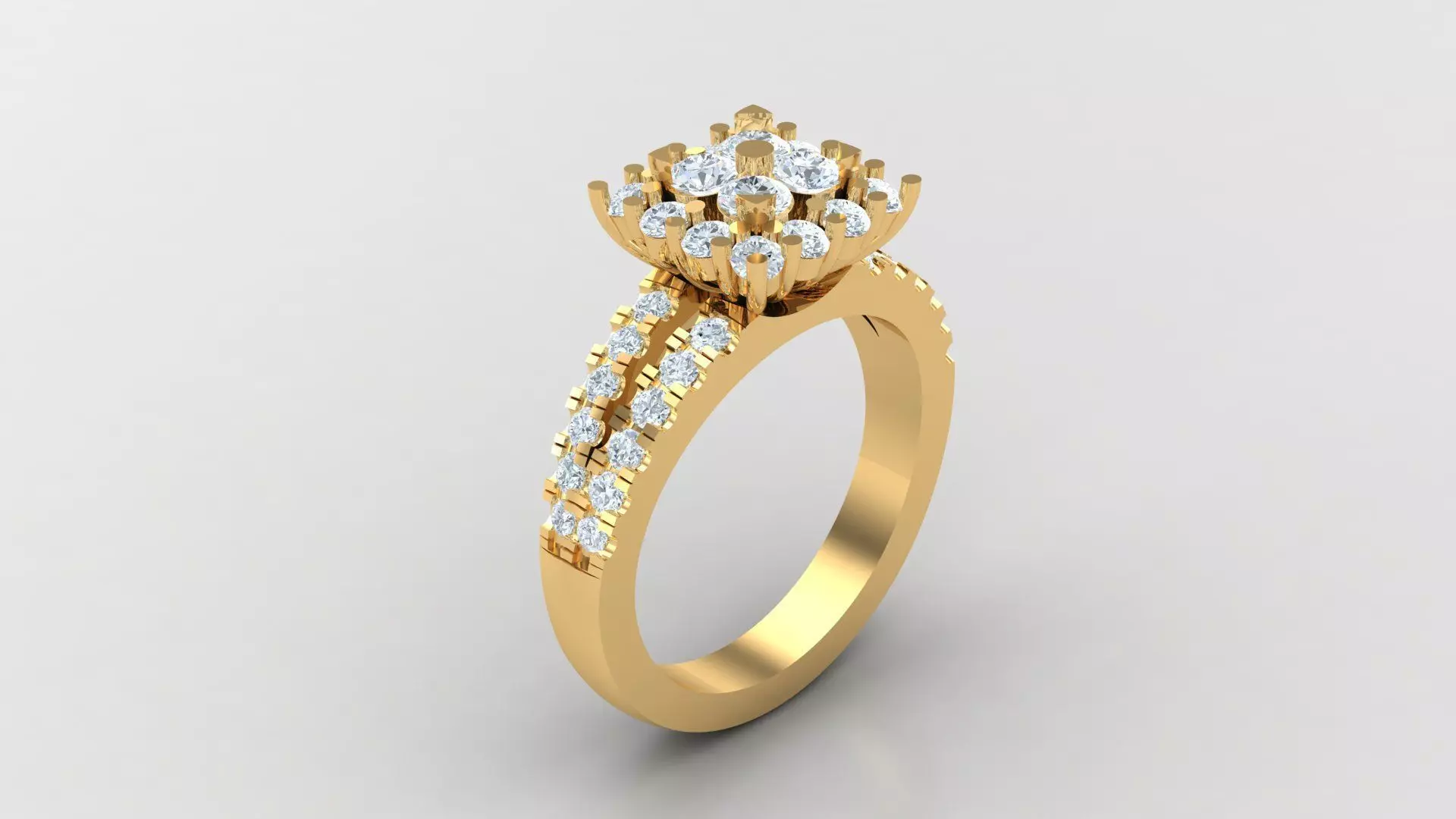 Women Diamond Ring Version 2 WM1 73 3D print model