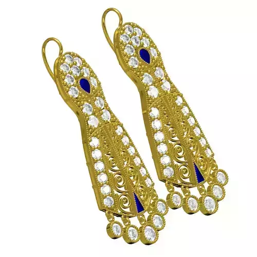 Antique Art Deco Vintage Diamond Earring