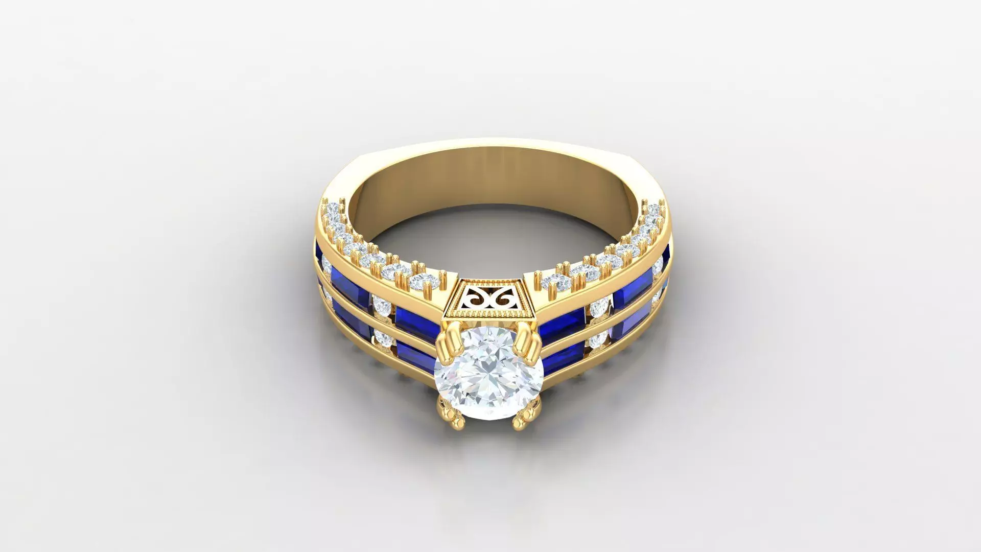 Women Diamond Ring Version 2 WM1 70 3D print model