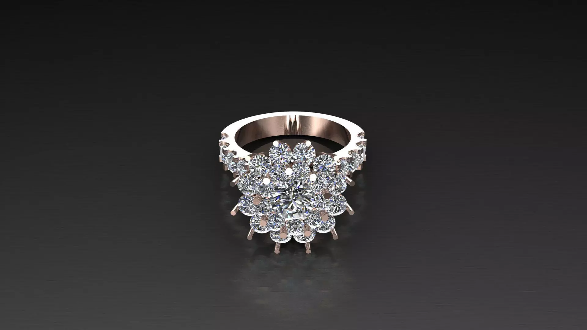 Women Diamond Ring Version 2 WM1 7 3D print model