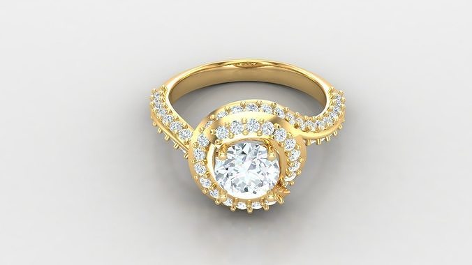 Women Diamond Ring Version 2 WM1  69 3D print model