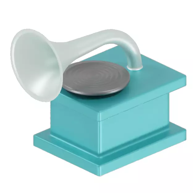Kids Gramophone Toy 3D model_0