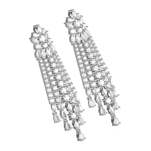 Unique Diamond Dangle Drop Earring