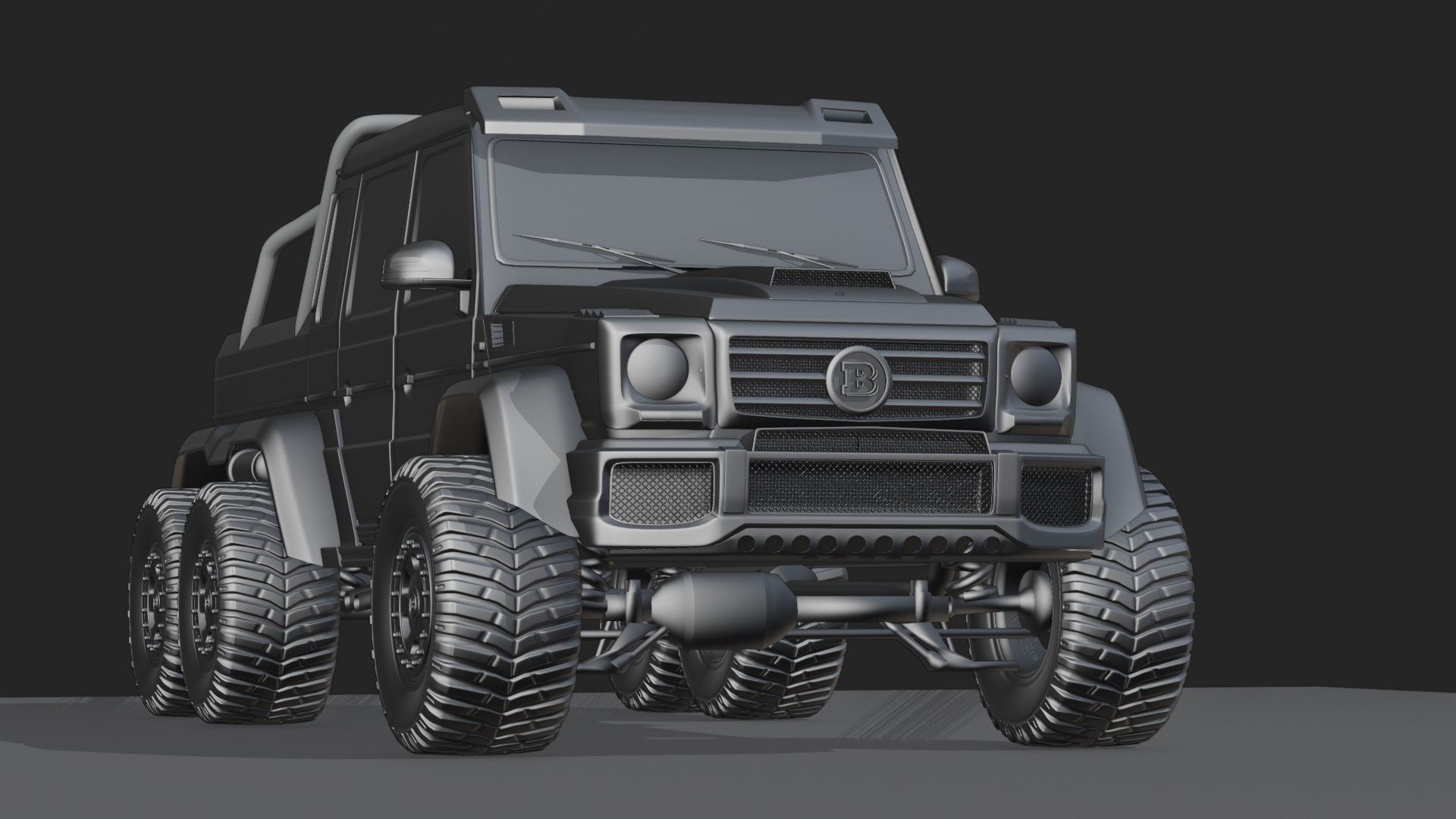 Brabus G63 Low-poly 3D model_7