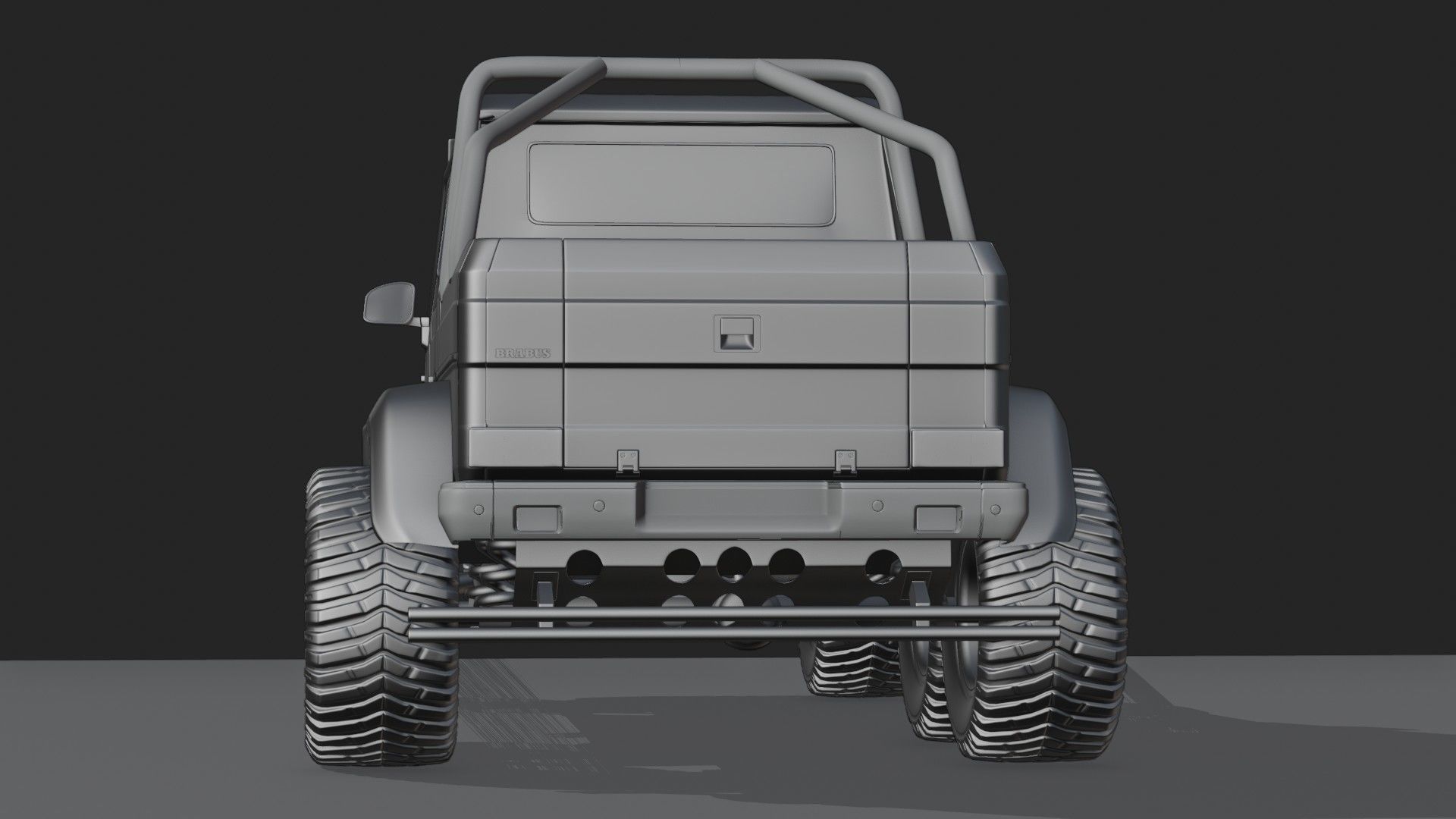 Brabus G63 Low-poly 3D model_11
