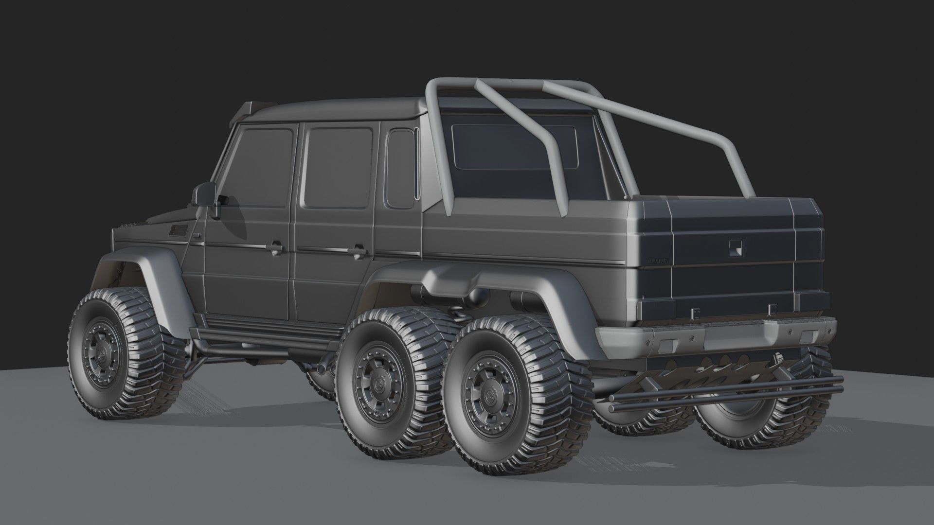 Brabus G63 Low-poly 3D model_10