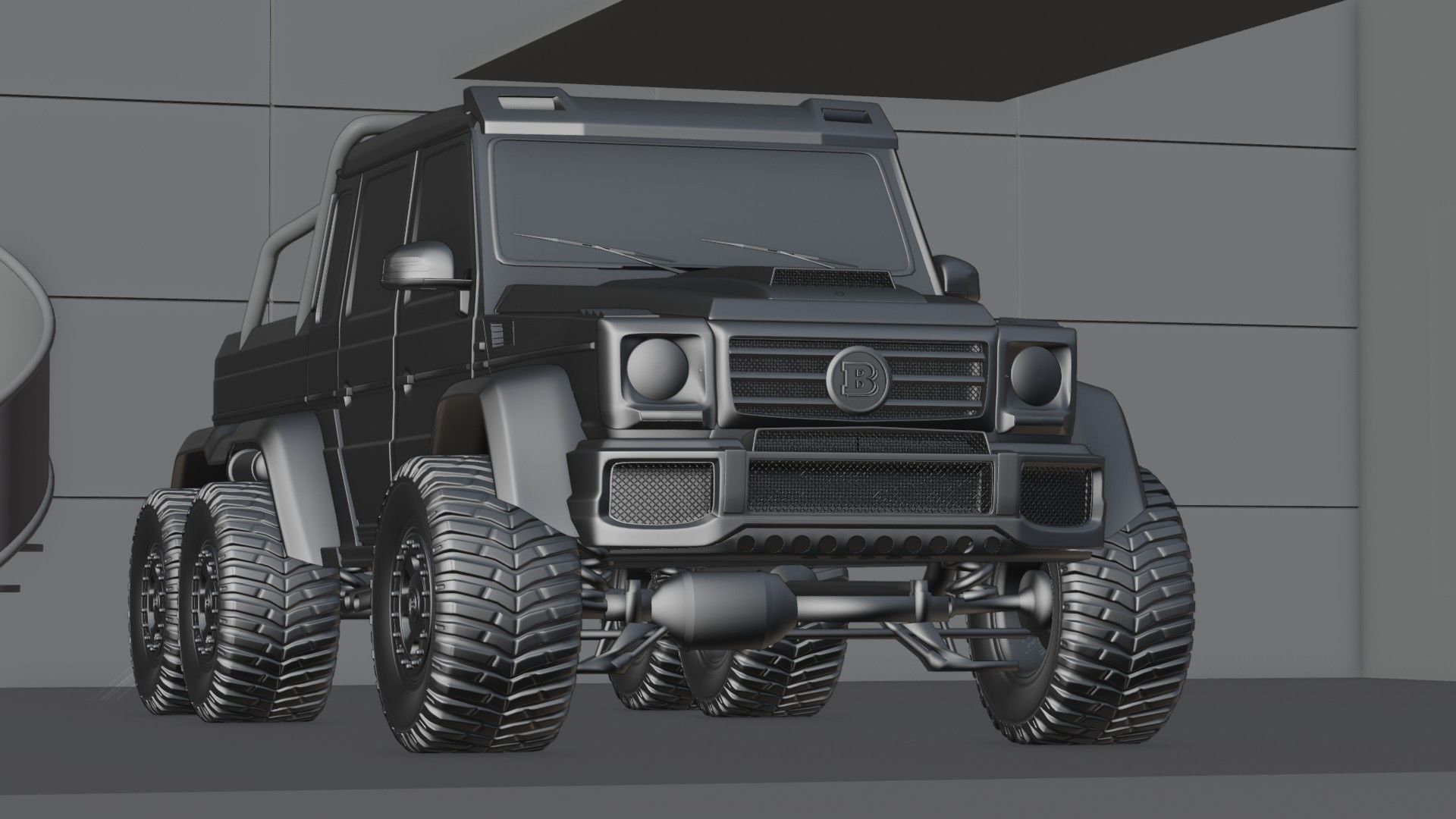 Brabus G63 Low-poly 3D model_6