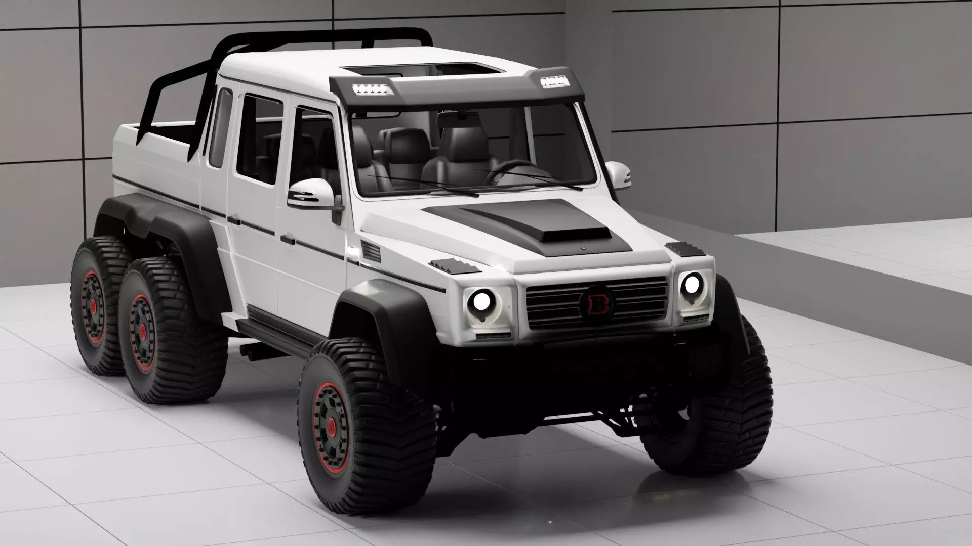 Brabus G63 Low-poly 3D model_0