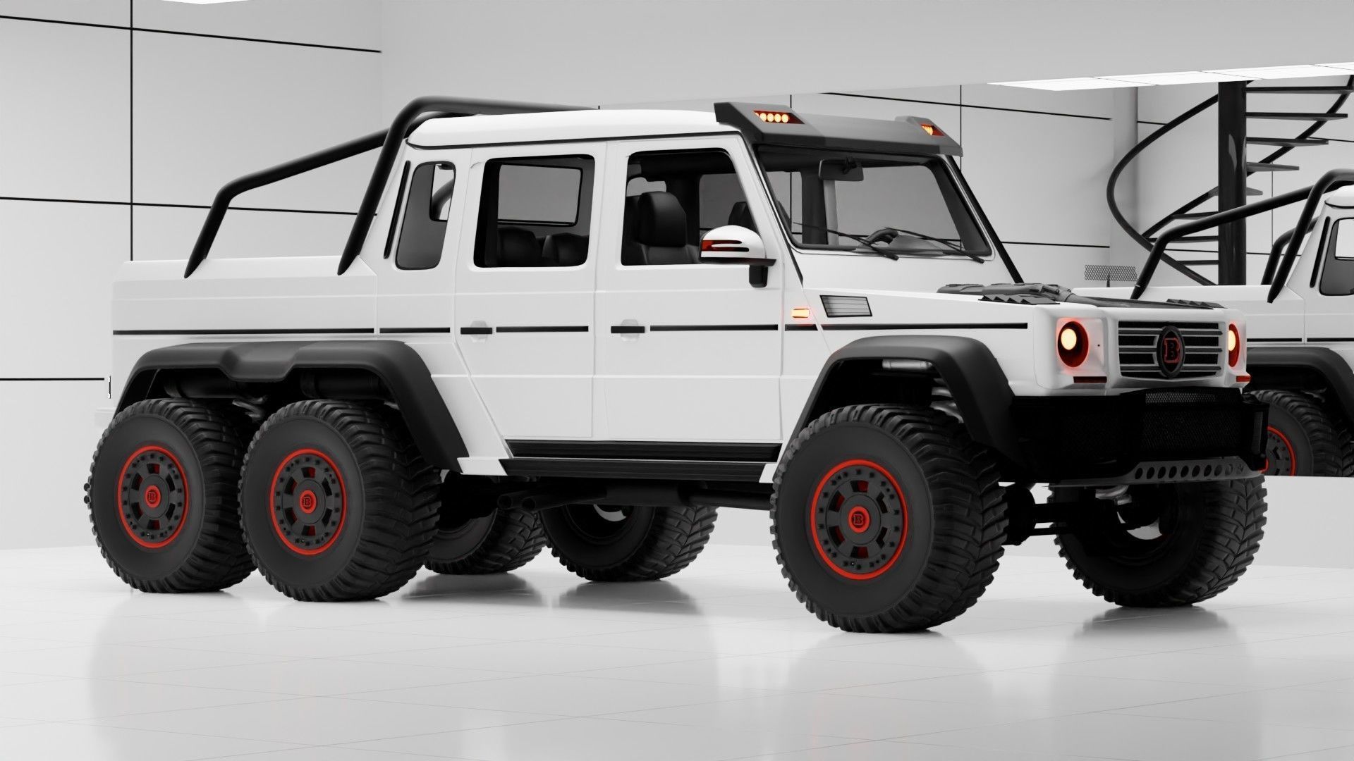 Brabus G63 Low-poly 3D model_2