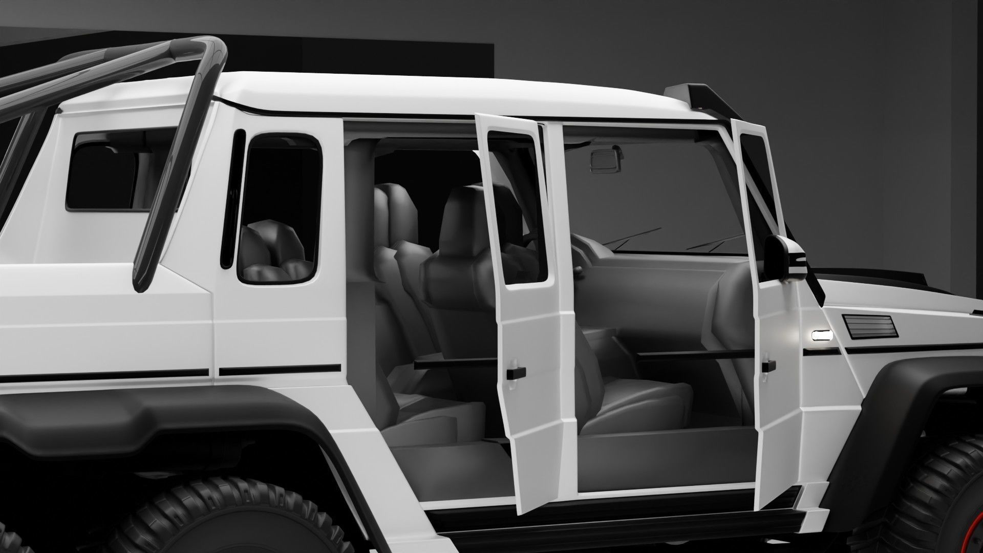 Brabus G63 Low-poly 3D model_4