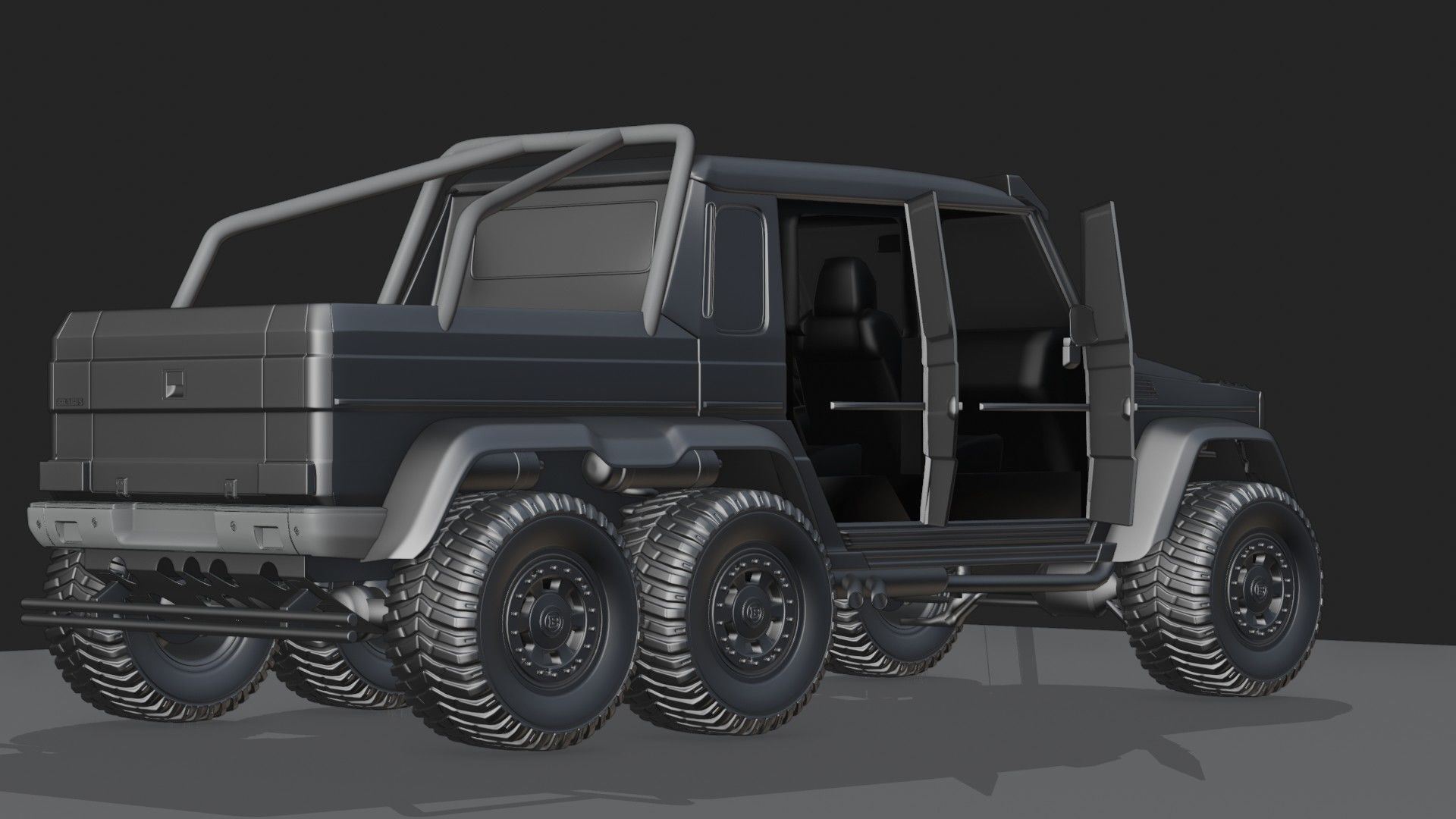 Brabus G63 Low-poly 3D model_12