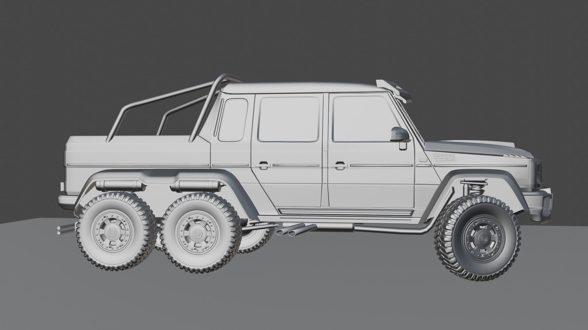 Brabus G63 Low-poly 3D model_21