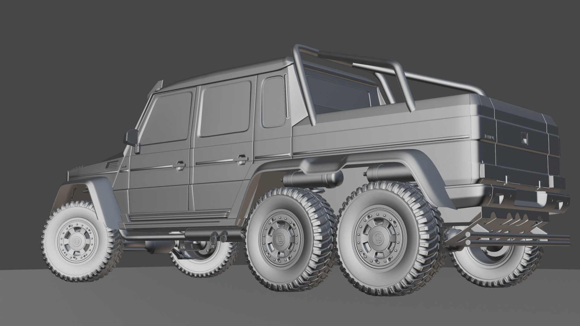 Brabus G63 Low-poly 3D model_18