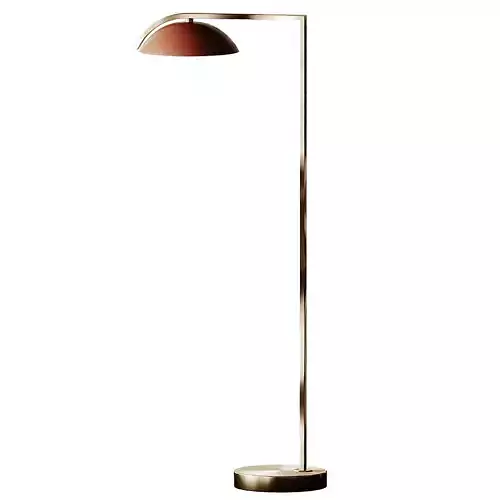 BELGRAVE WHITE GLOBE FLOOR LAMP Gold and Black