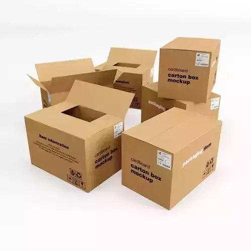 Cardboard Box 3D model
