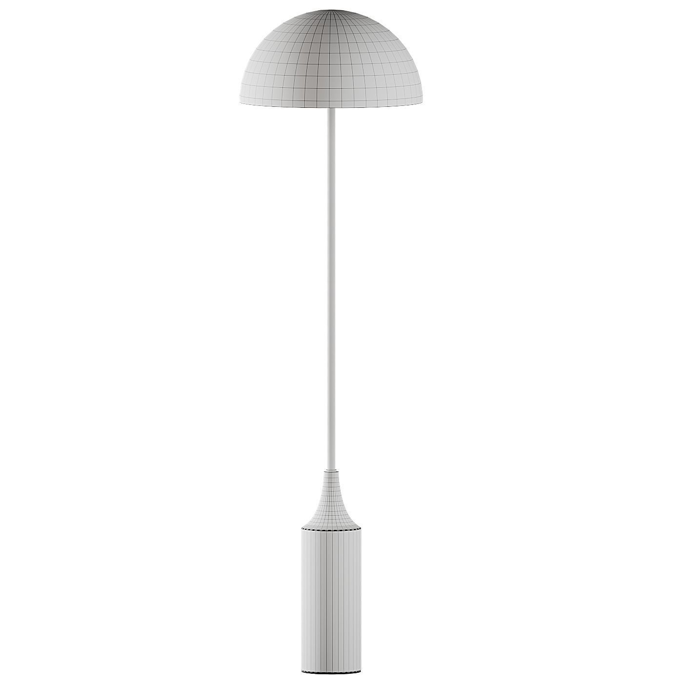Hudson Steel Shade Floor Lamp from CB2 3D model_1