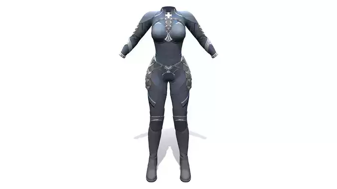 Female Navy Sci-fi Bodysuit