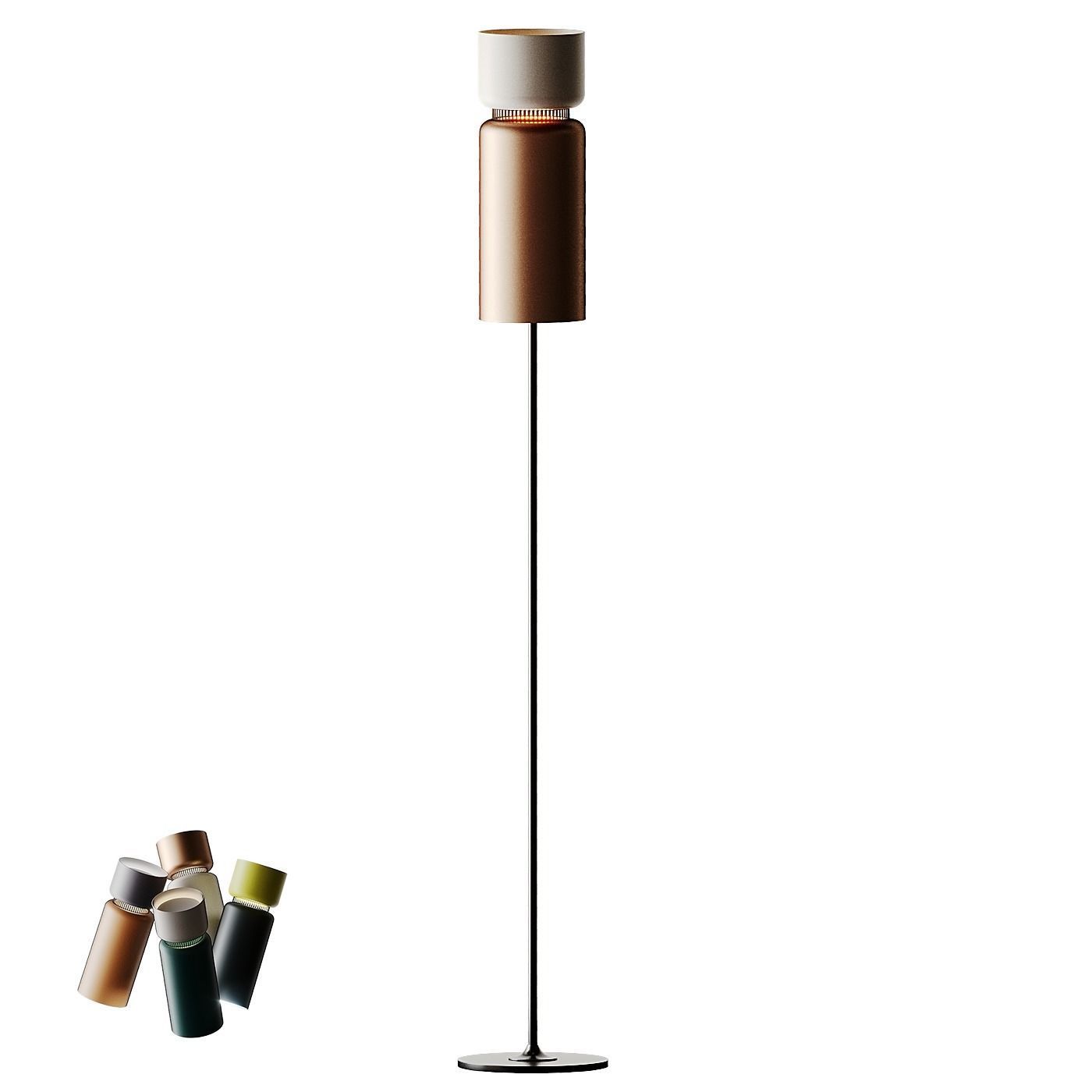 ASPEN F Floor Lamps 5 Color Variations from BLux 3D model_4