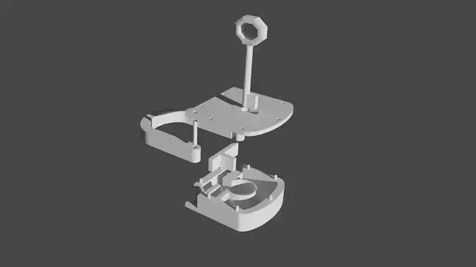 Padlock with key  3D print model