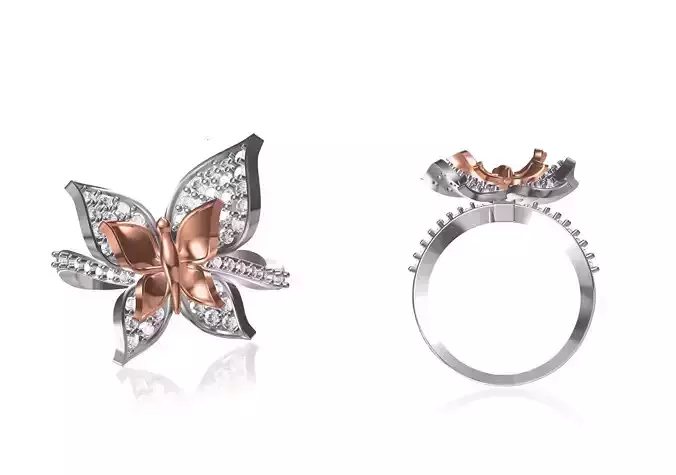 Women Wedding Engagement Ring STL OBJ FBX JCD Details