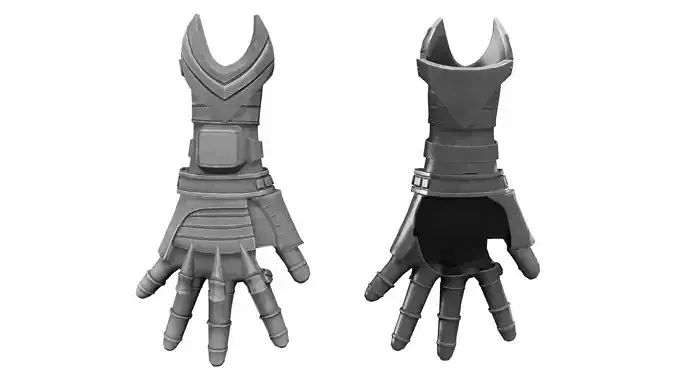 Female Black Sci-Fi Futuristic Armour Gloves