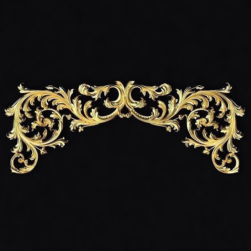 Central decor ornament for furniture 3D model