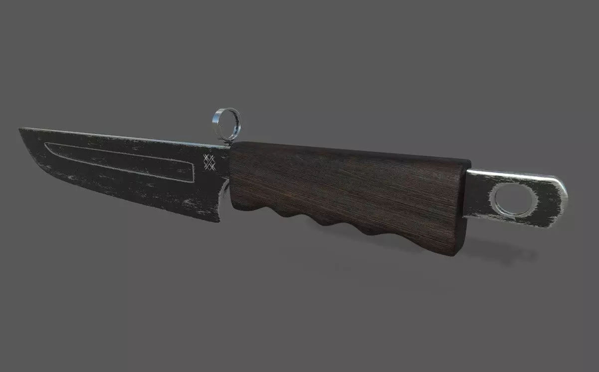 Bayonet knife army Free low-poly 3D model