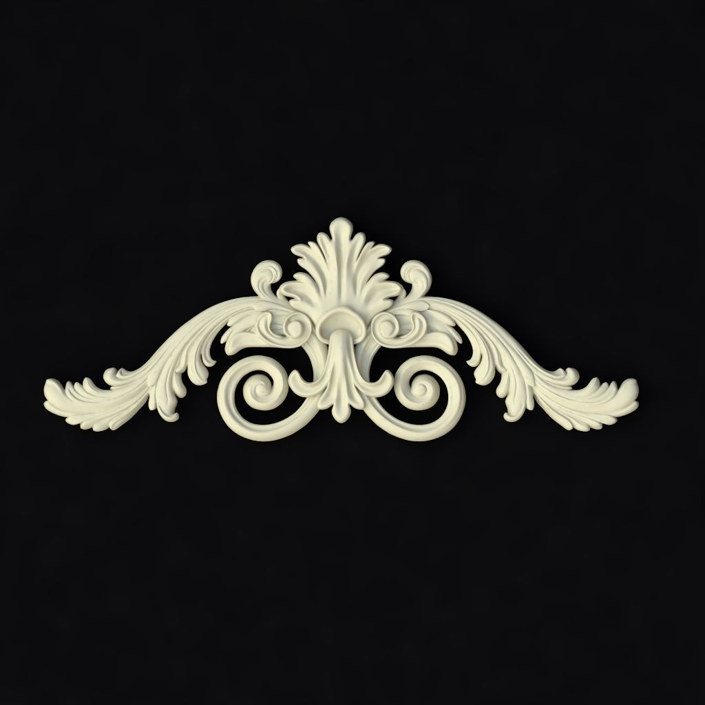 Central decor ornament for furniture 3D model_1