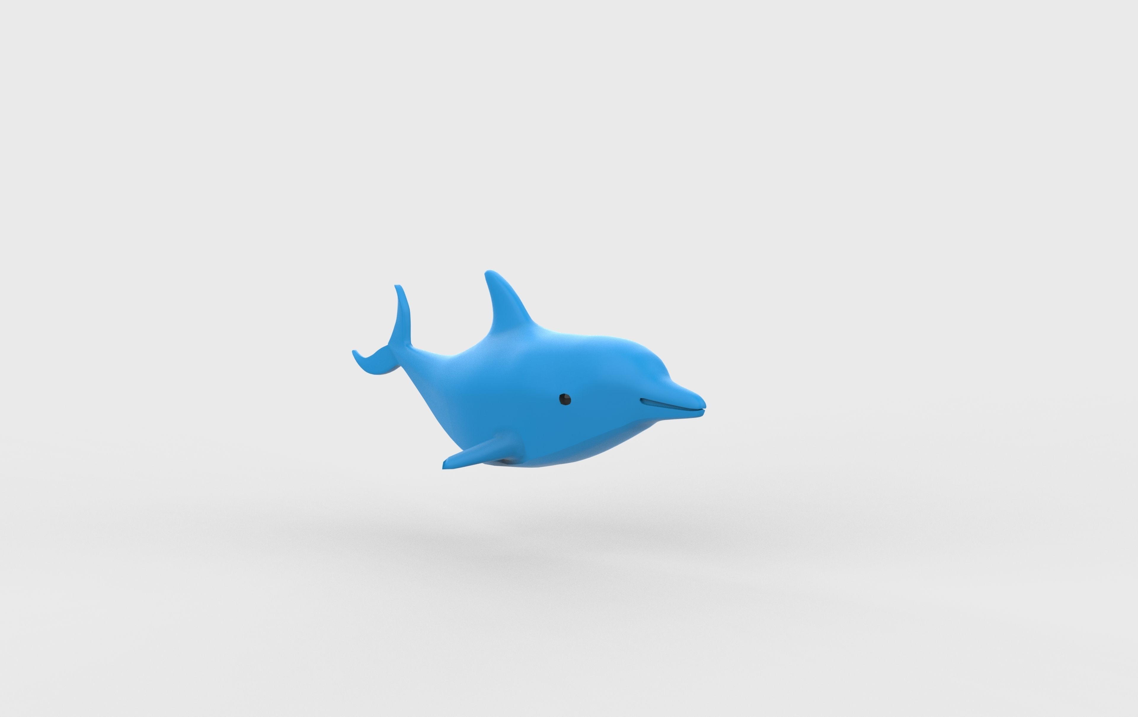 Dolphin Low-poly 3D model_3