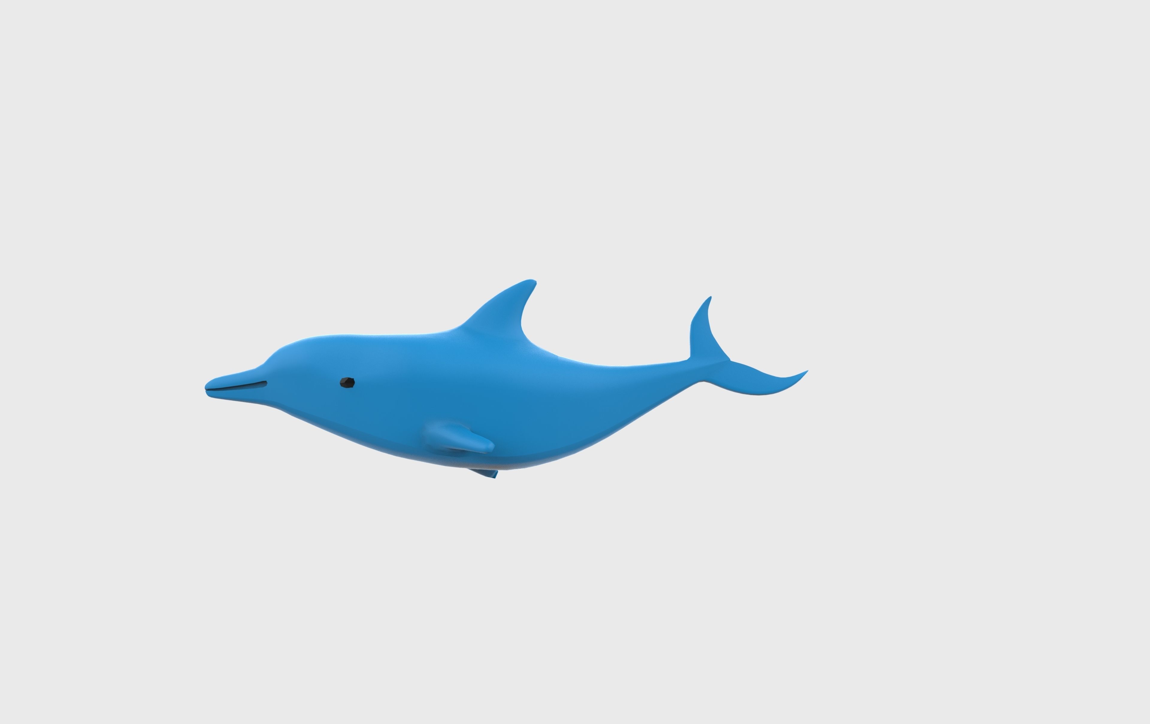 Dolphin Low-poly 3D model_2