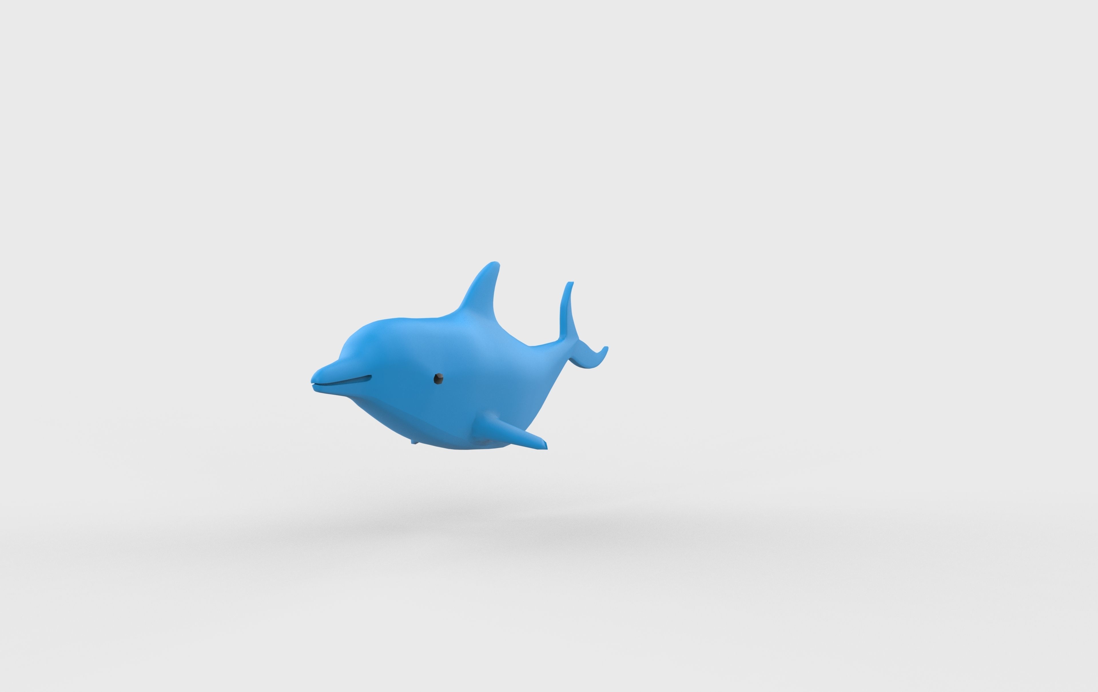 Dolphin Low-poly 3D model_4