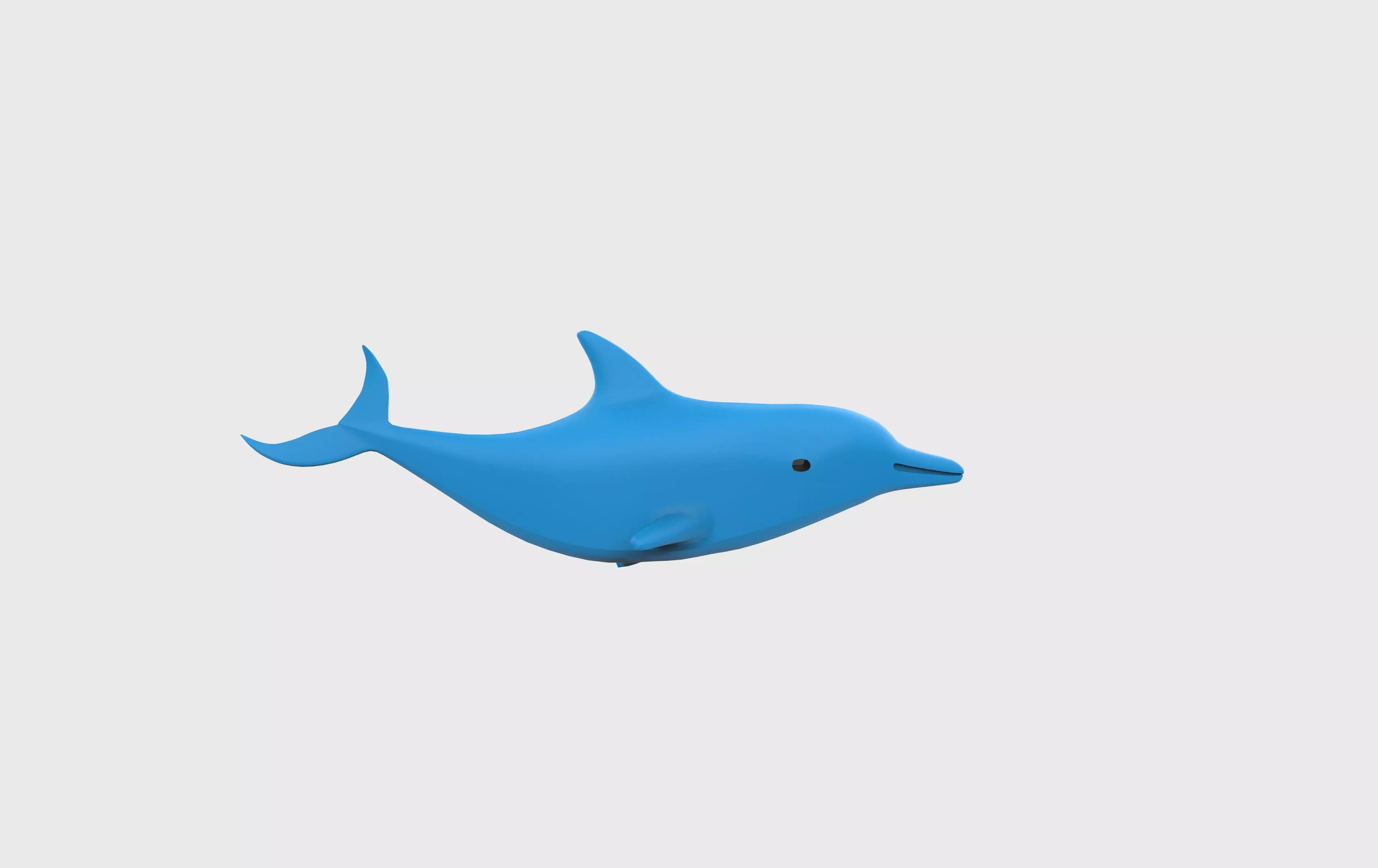 Dolphin Low-poly 3D model_0