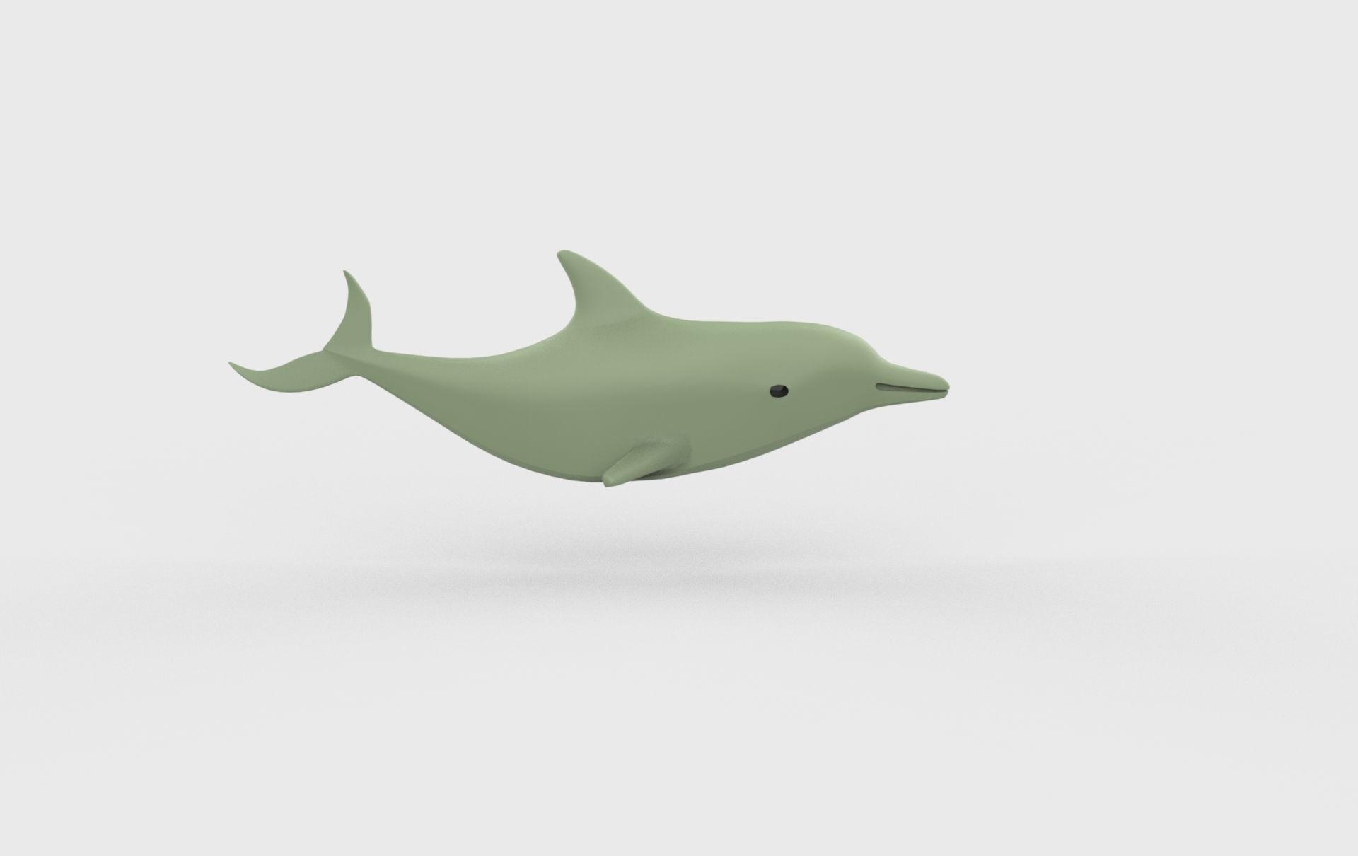 Dolphin Low-poly 3D model_1
