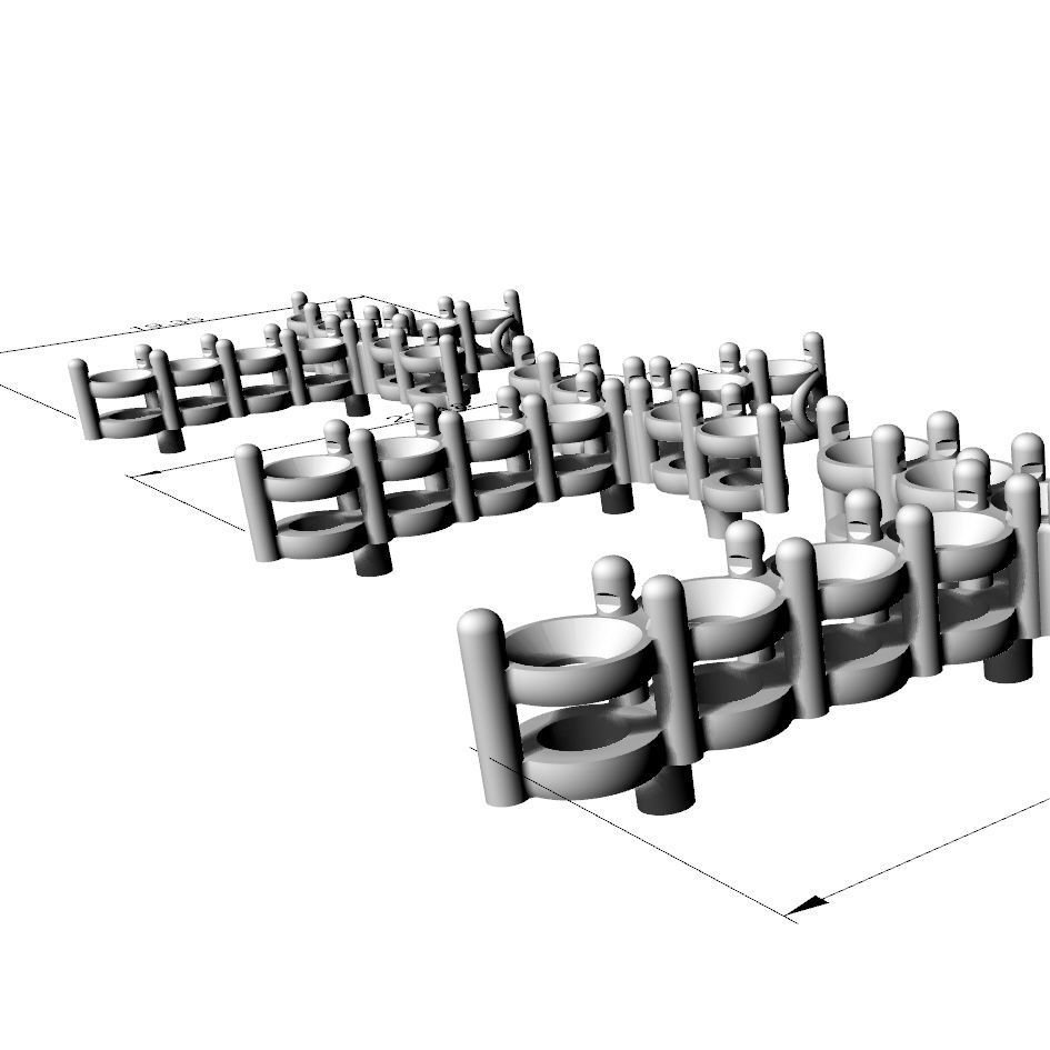 Cross pendants Graff  for diamonds 3D print model_4