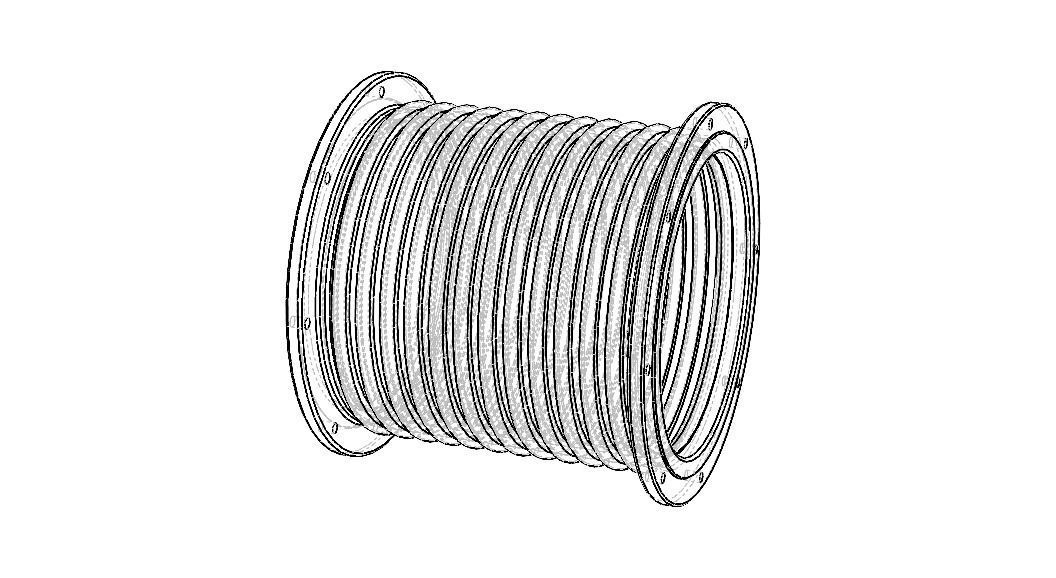 Steel Pipe Expansion Joint 3D model_2