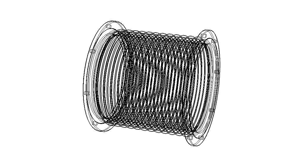 Steel Pipe Expansion Joint 3D model_3