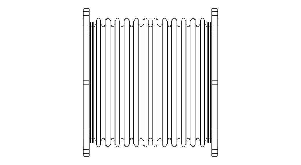 Steel Pipe Expansion Joint 3D model_6