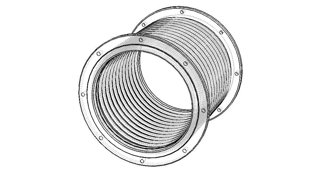 Steel Pipe Expansion Joint 3D model_8