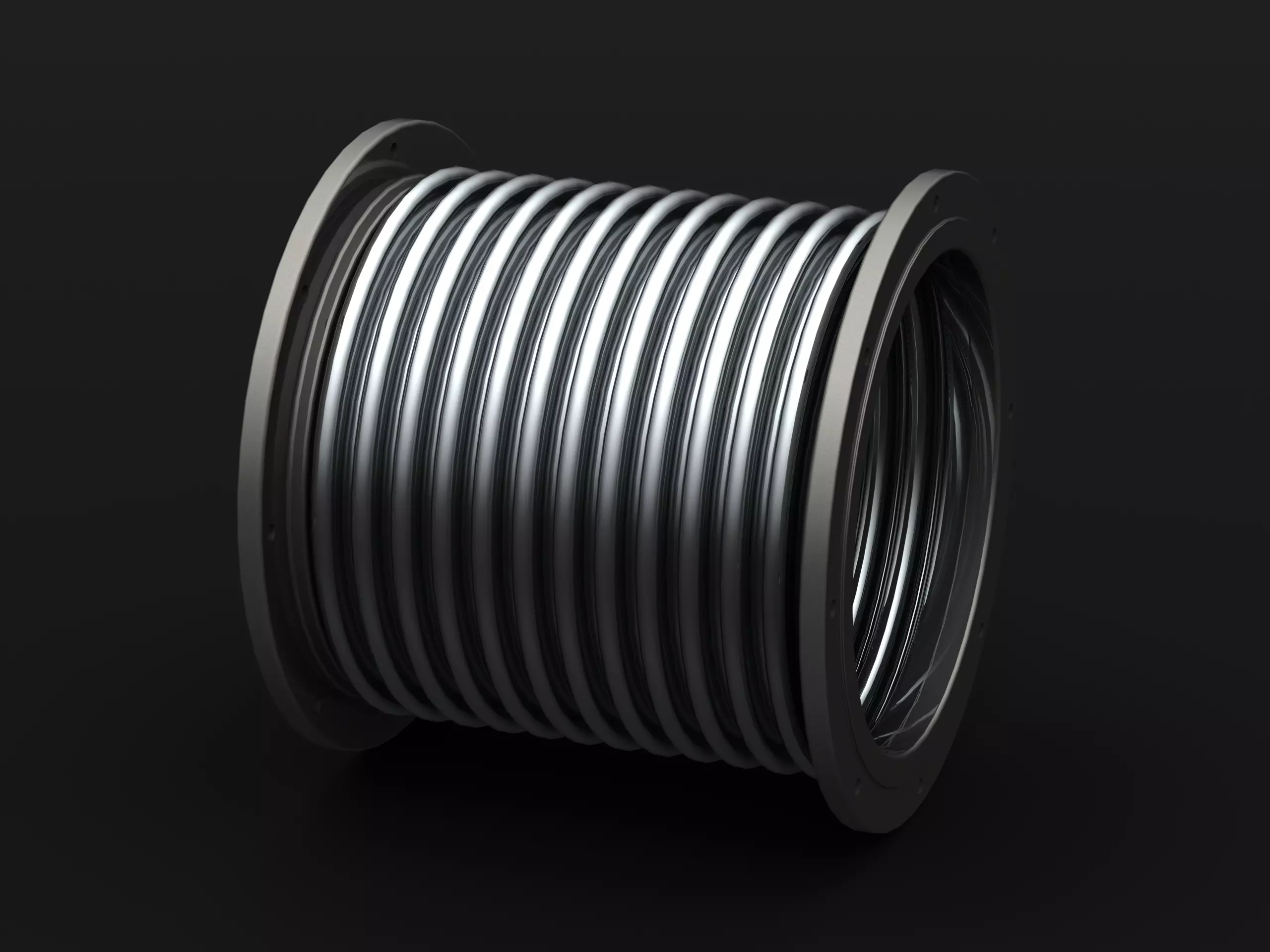Steel Pipe Expansion Joint 3D model_0