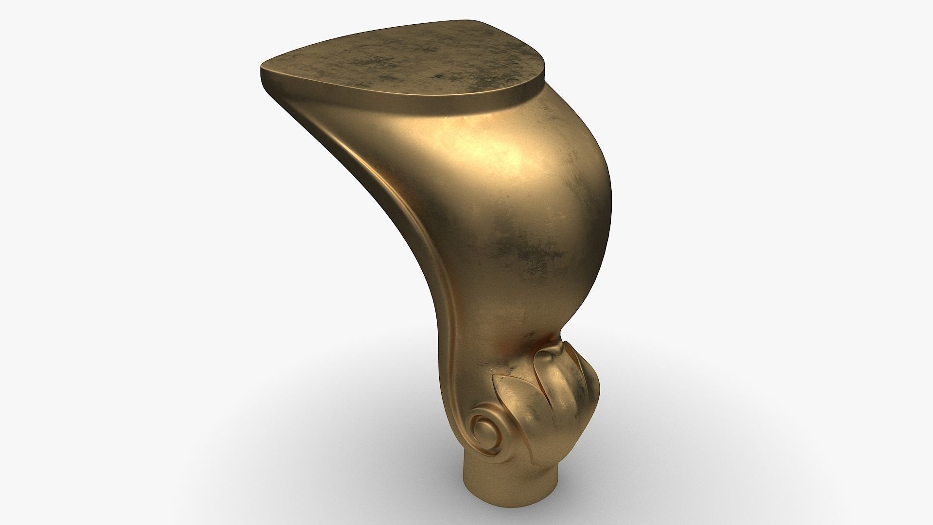 Classic Furniture Leg Cabriole for CNC 3D model_5