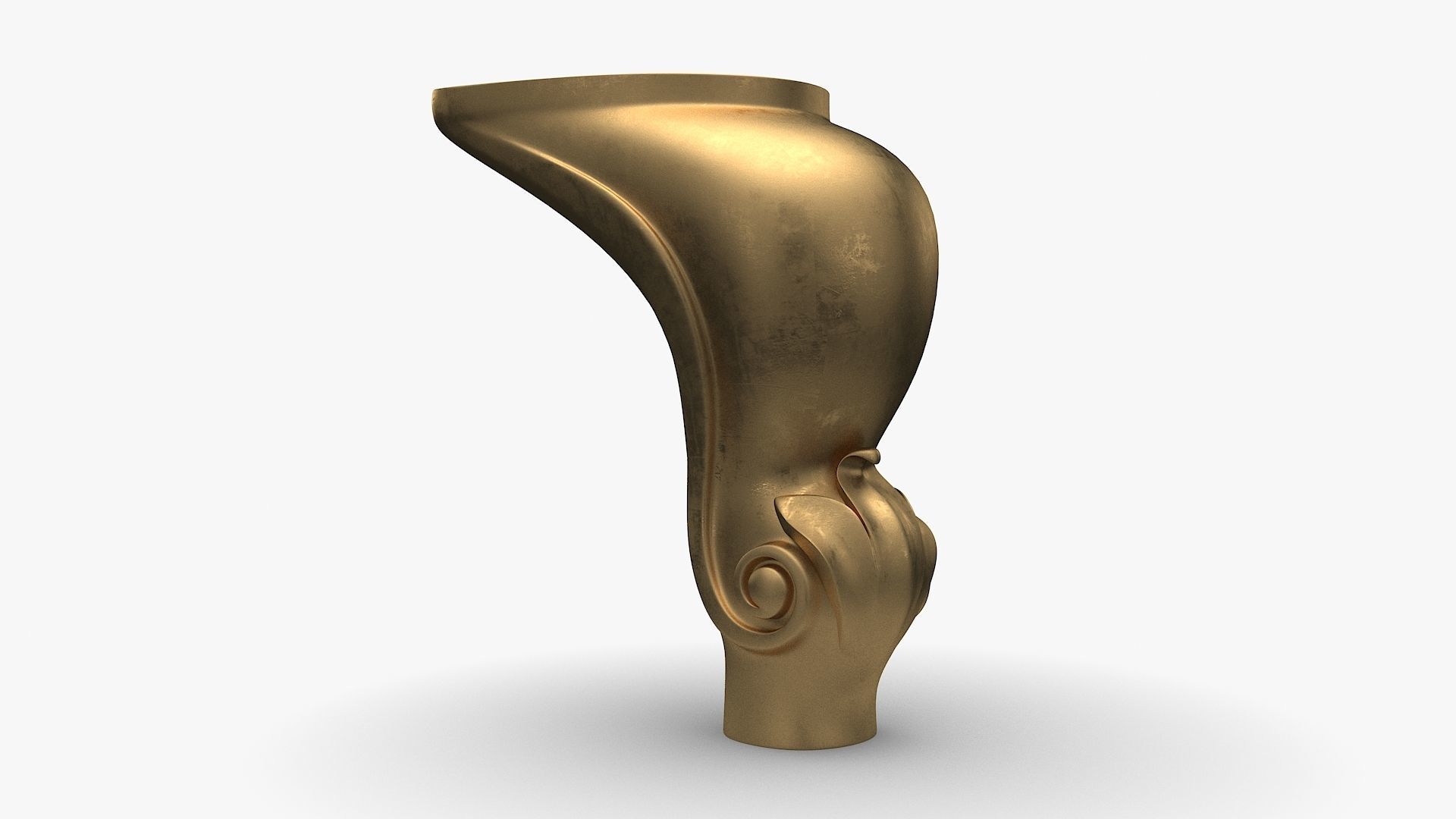 Classic Furniture Leg Cabriole for CNC 3D model_2