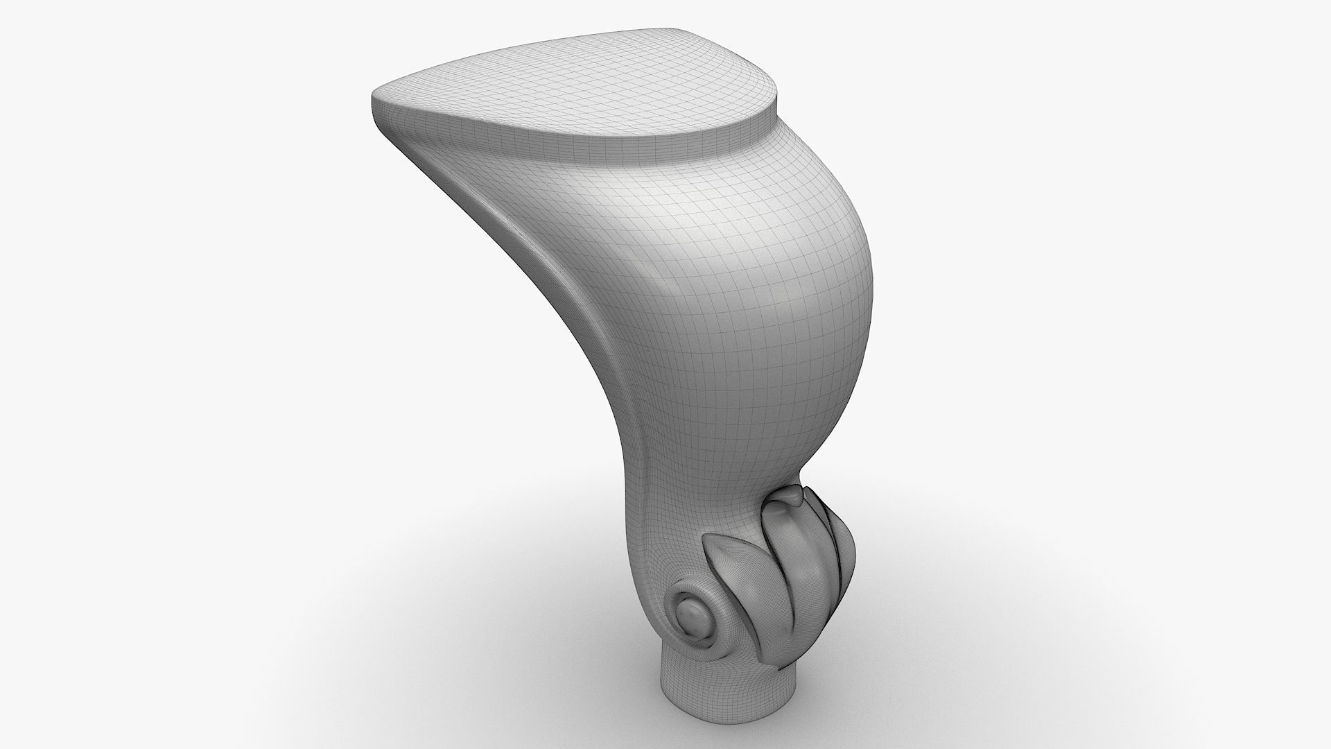 Classic Furniture Leg Cabriole for CNC 3D model_7