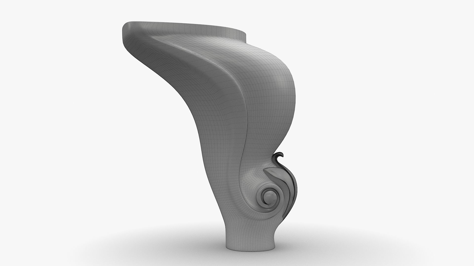 Classic Furniture Leg Cabriole for CNC 3D model_6