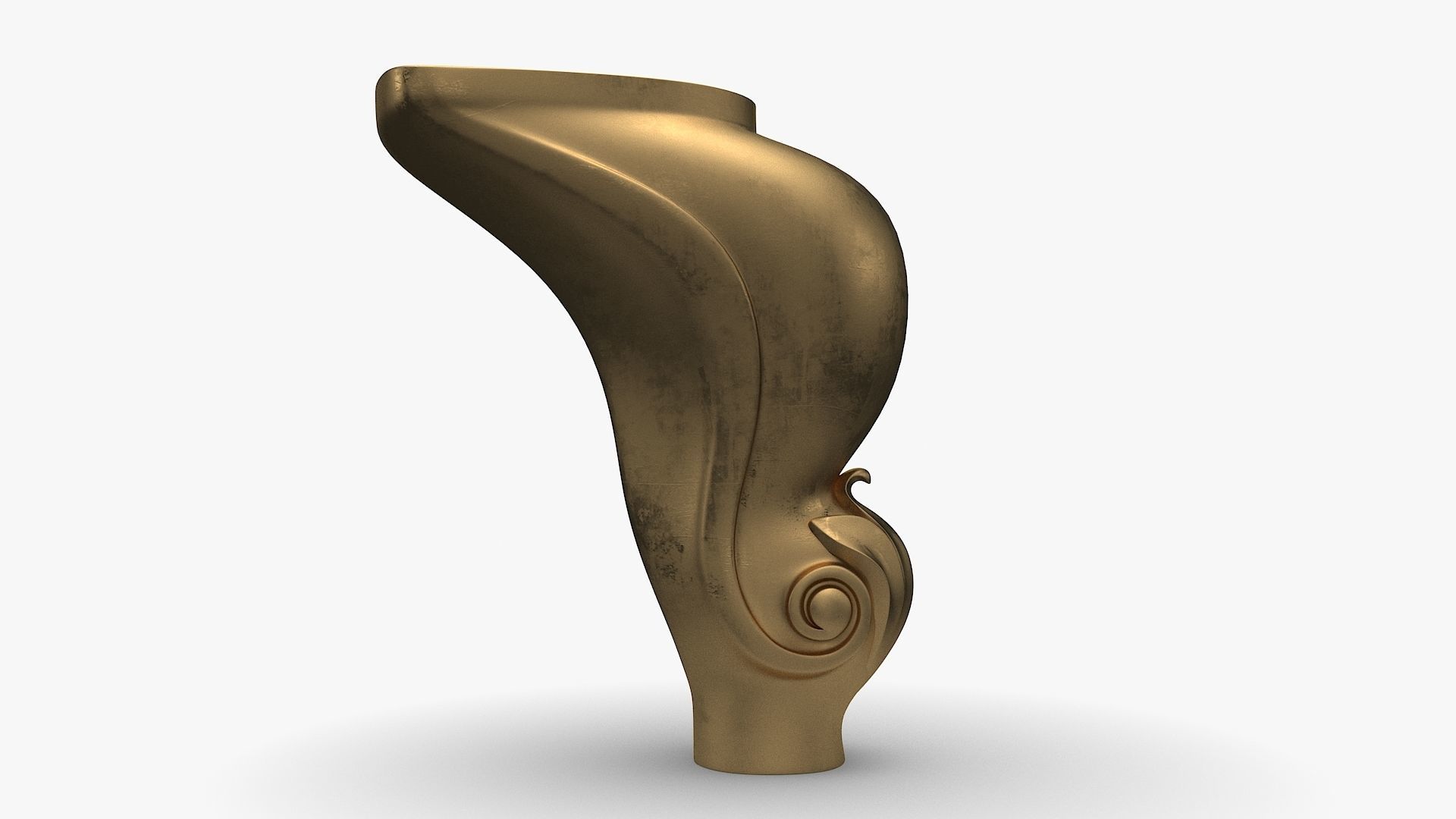 Classic Furniture Leg Cabriole for CNC 3D model_4