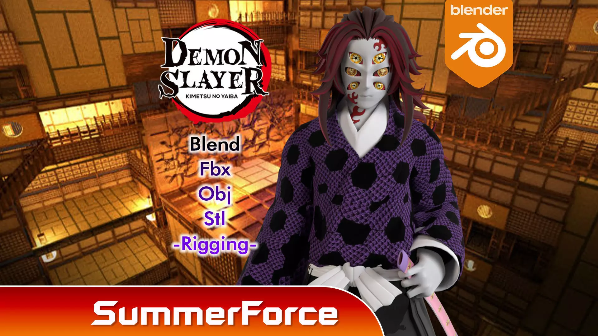 Kokushibo - Demon Slayer 3D model