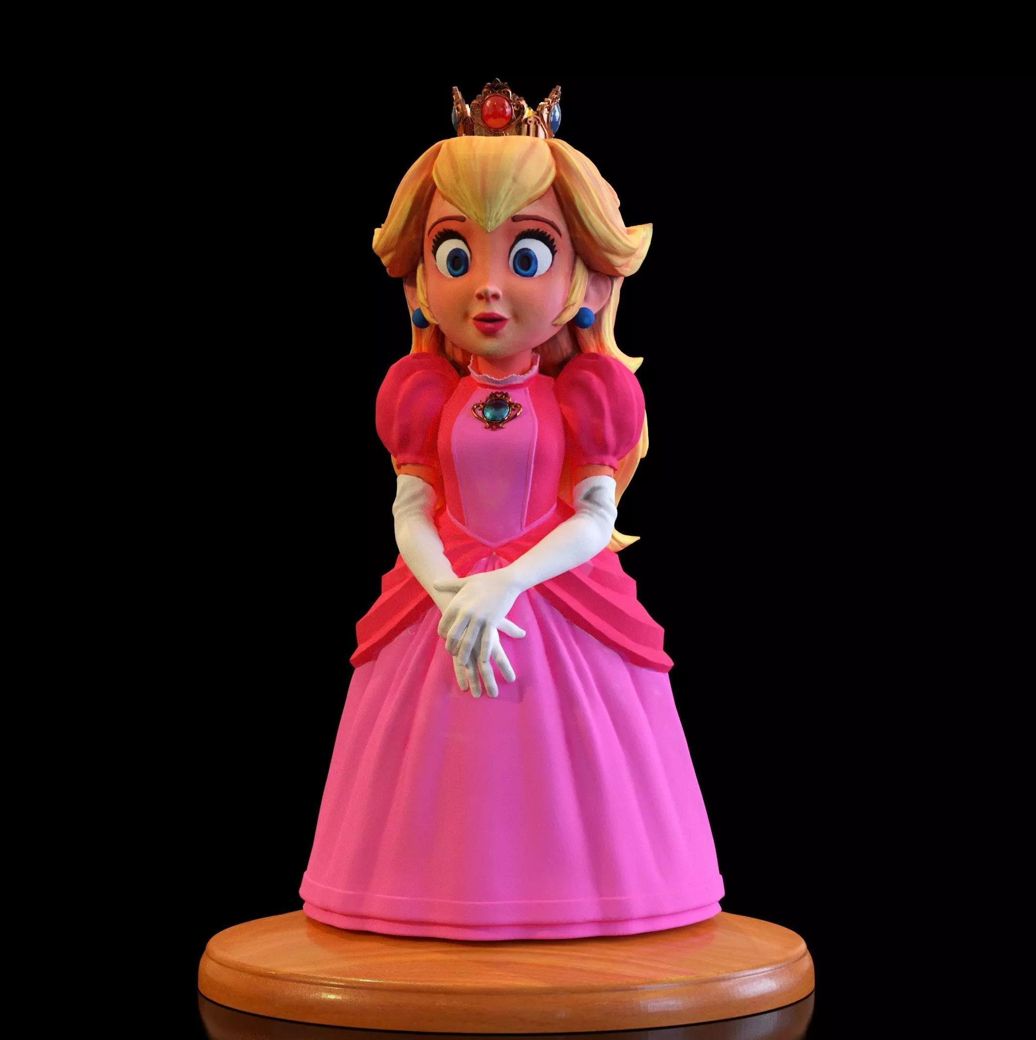 Princess peach movie MARIO BROS  3D print model_0