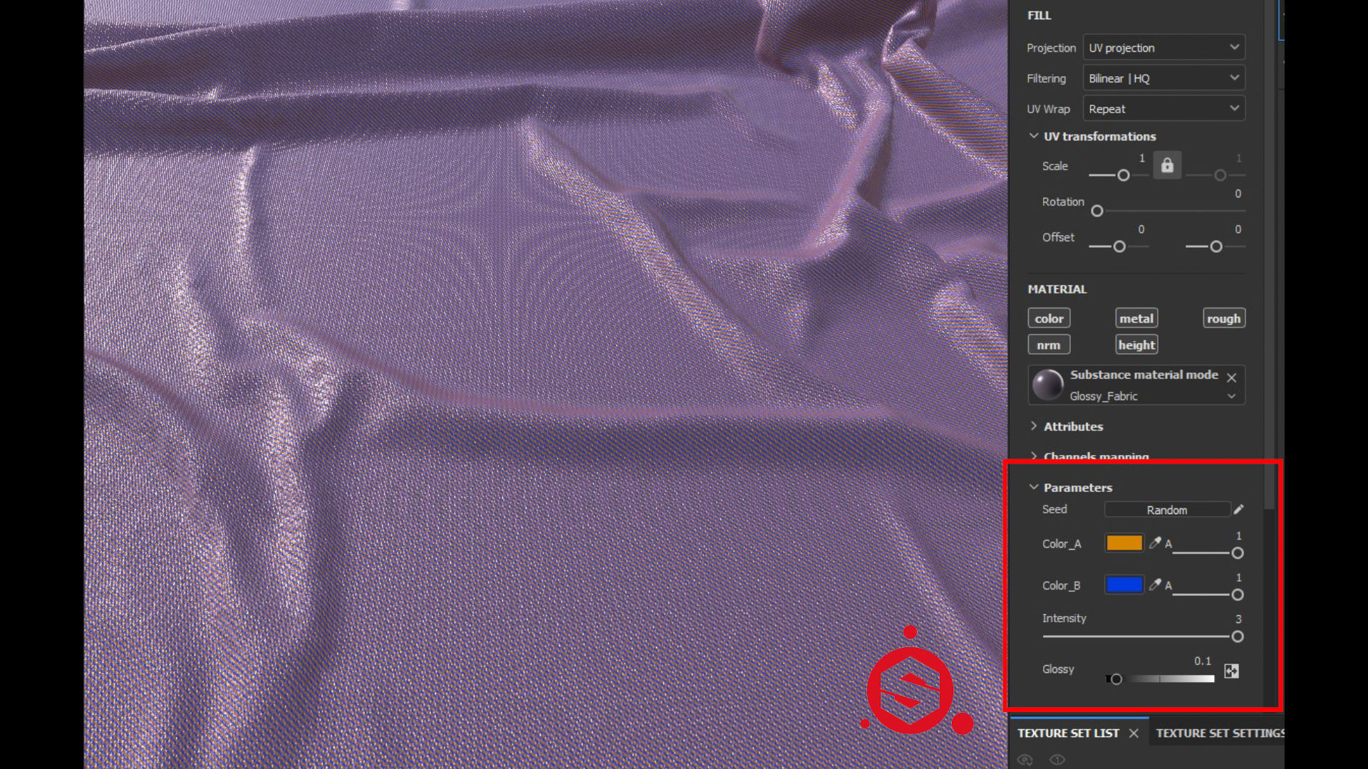 Glossy Fabric Material Texture_3