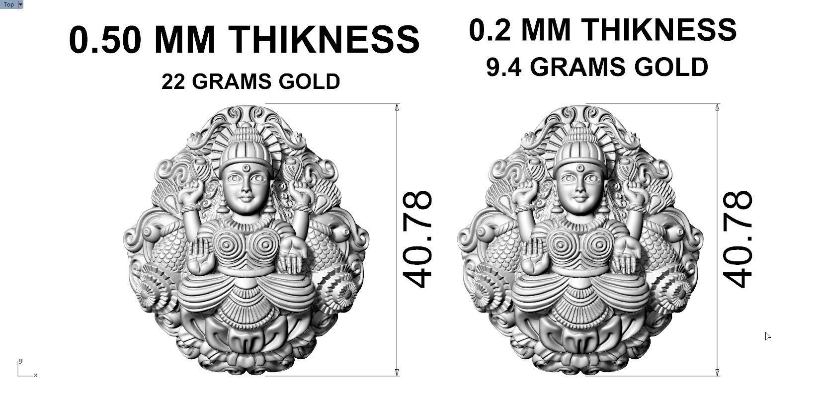 NAGASH LAKSHMI PENDENT 3D print model_6