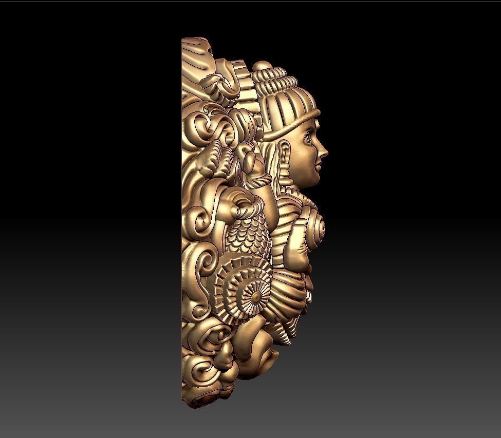 NAGASH LAKSHMI PENDENT 3D print model_3