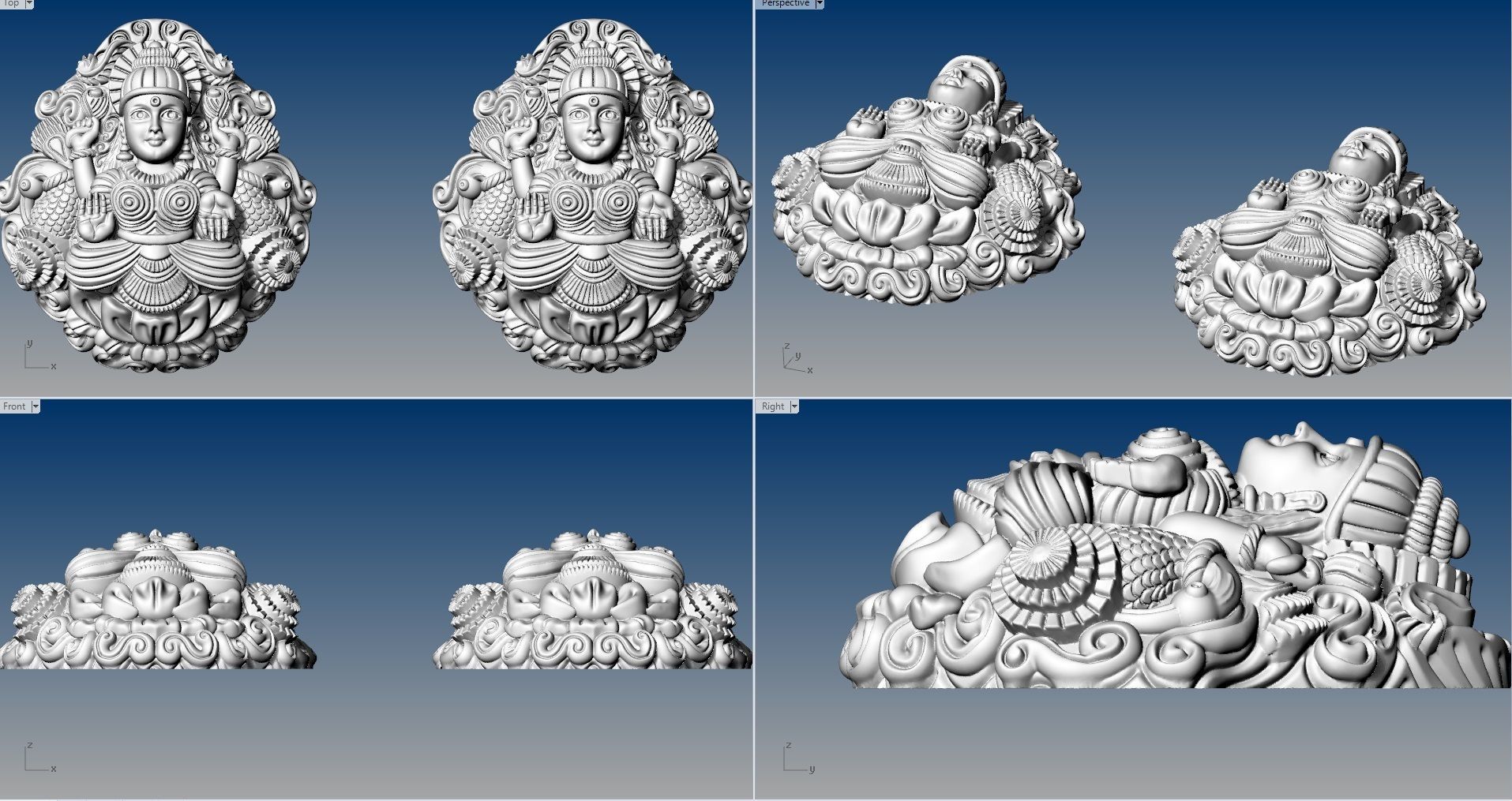 NAGASH LAKSHMI PENDENT 3D print model_8